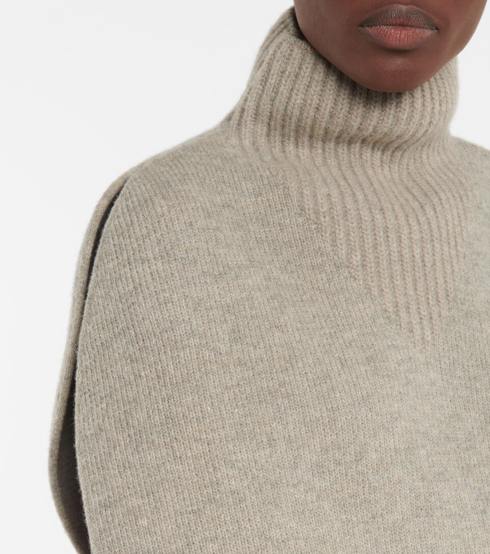ribbed wool turtleneck sweater
