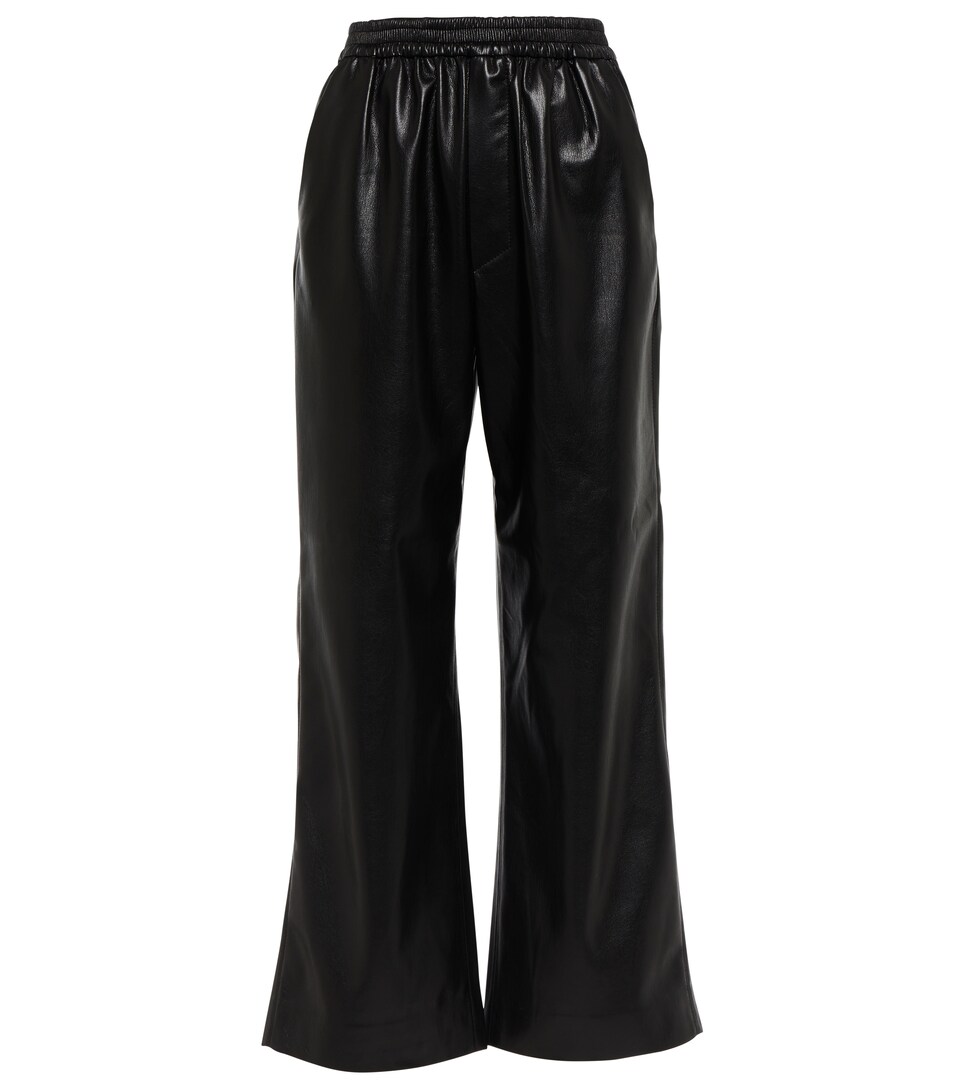 Odessa faux leather wide-leg pants 