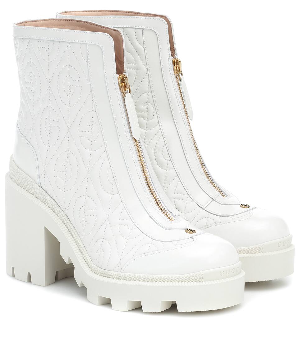gucci white ankle boots