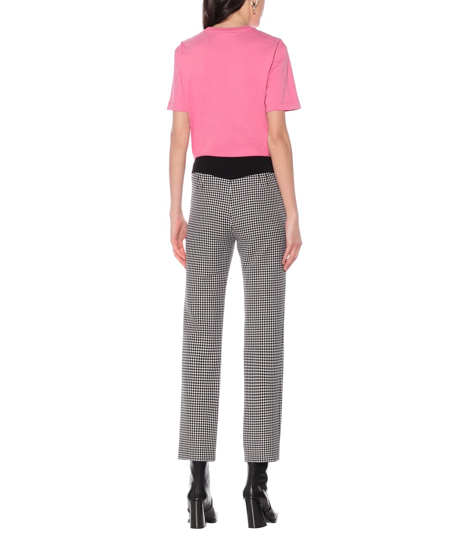 Checked Wool Straight Pants Paco Rabanne Ietp