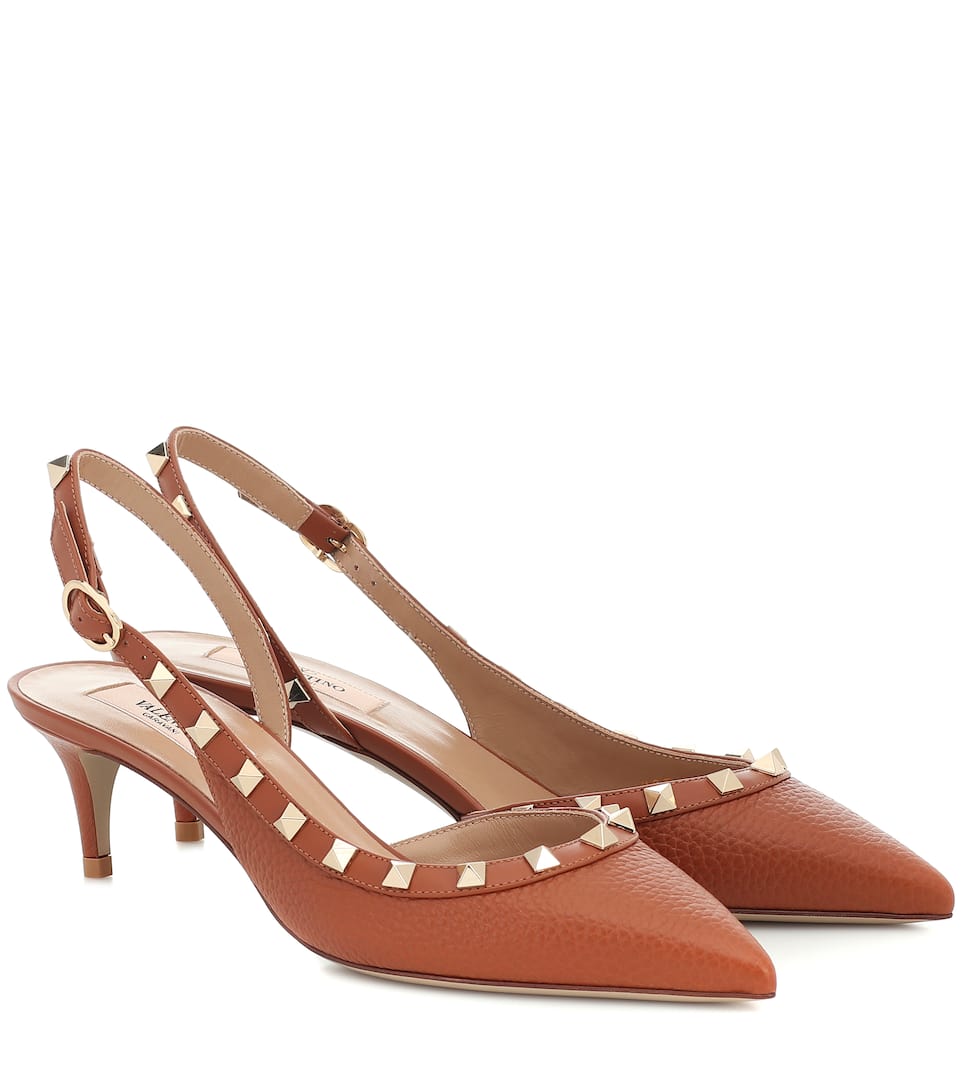 valentino rockstud slingback pumps