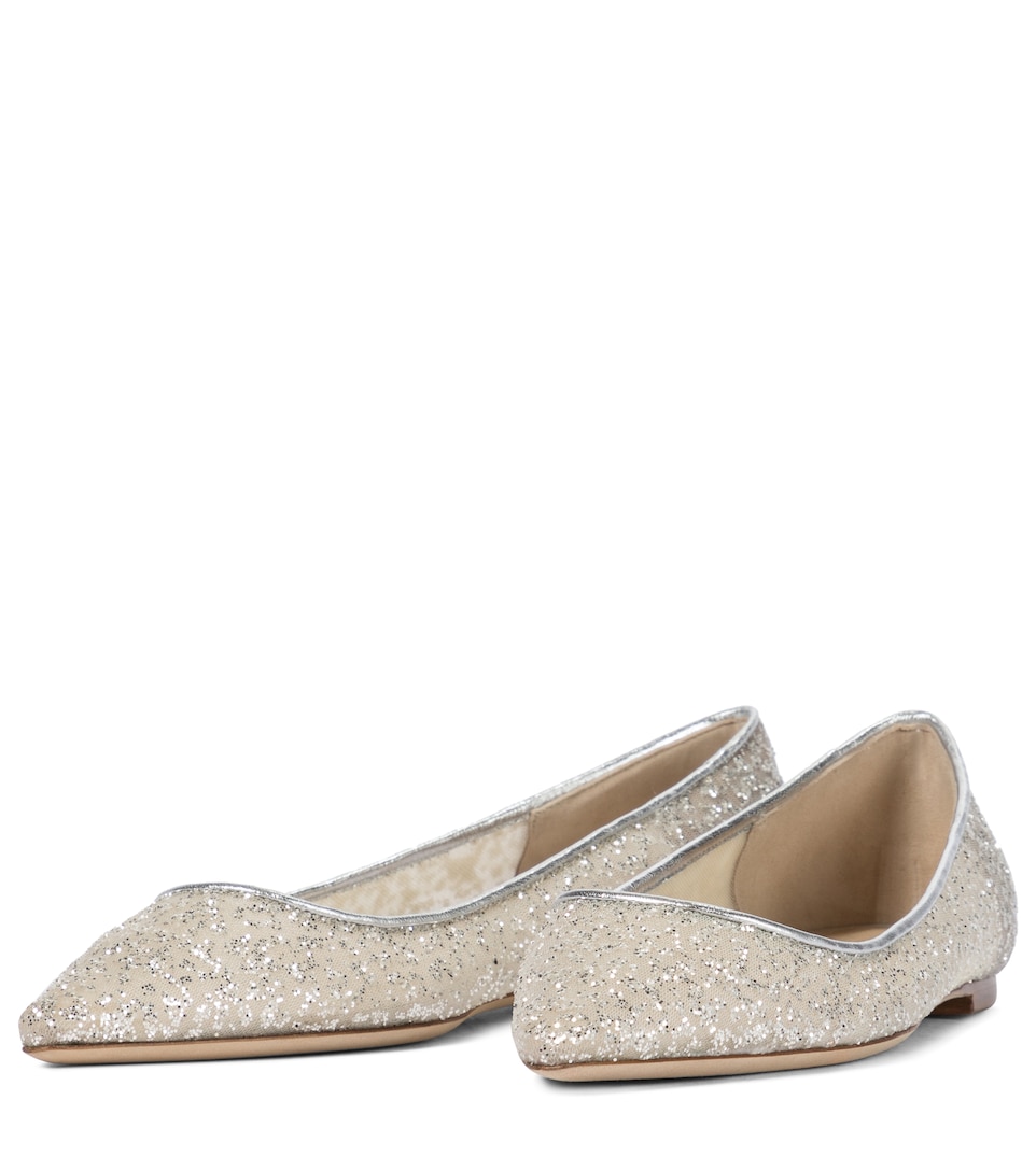 Jimmy Choo - Romy glitter ballet flats 