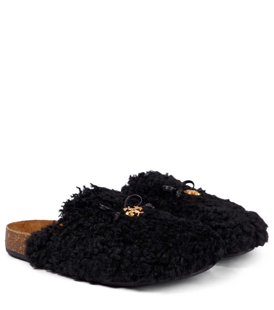 tory burch shearling slippers