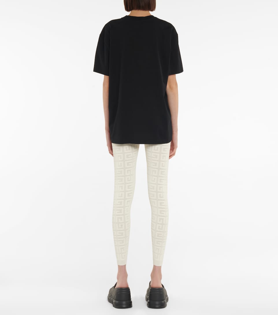 GIVENCHY VINTAGE LOGO COTTON T-SHIRT,P00356392