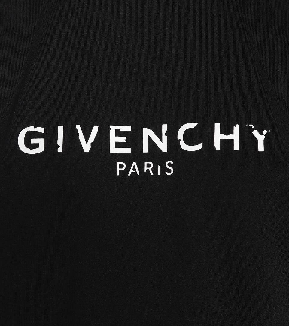 GIVENCHY VINTAGE LOGO COTTON T-SHIRT,P00356392