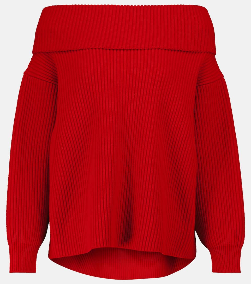 off the shoulder cashmere sweater