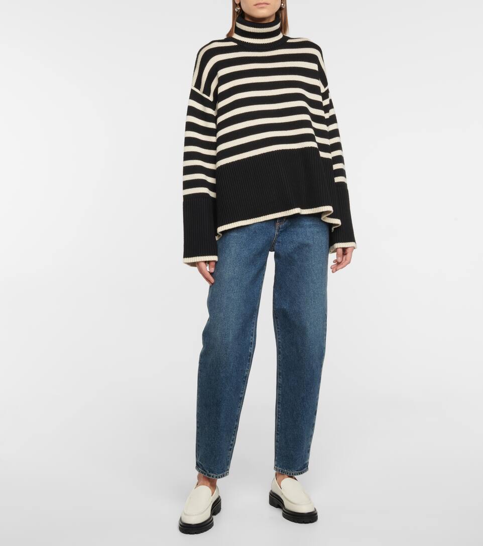 pinstripe turtleneck