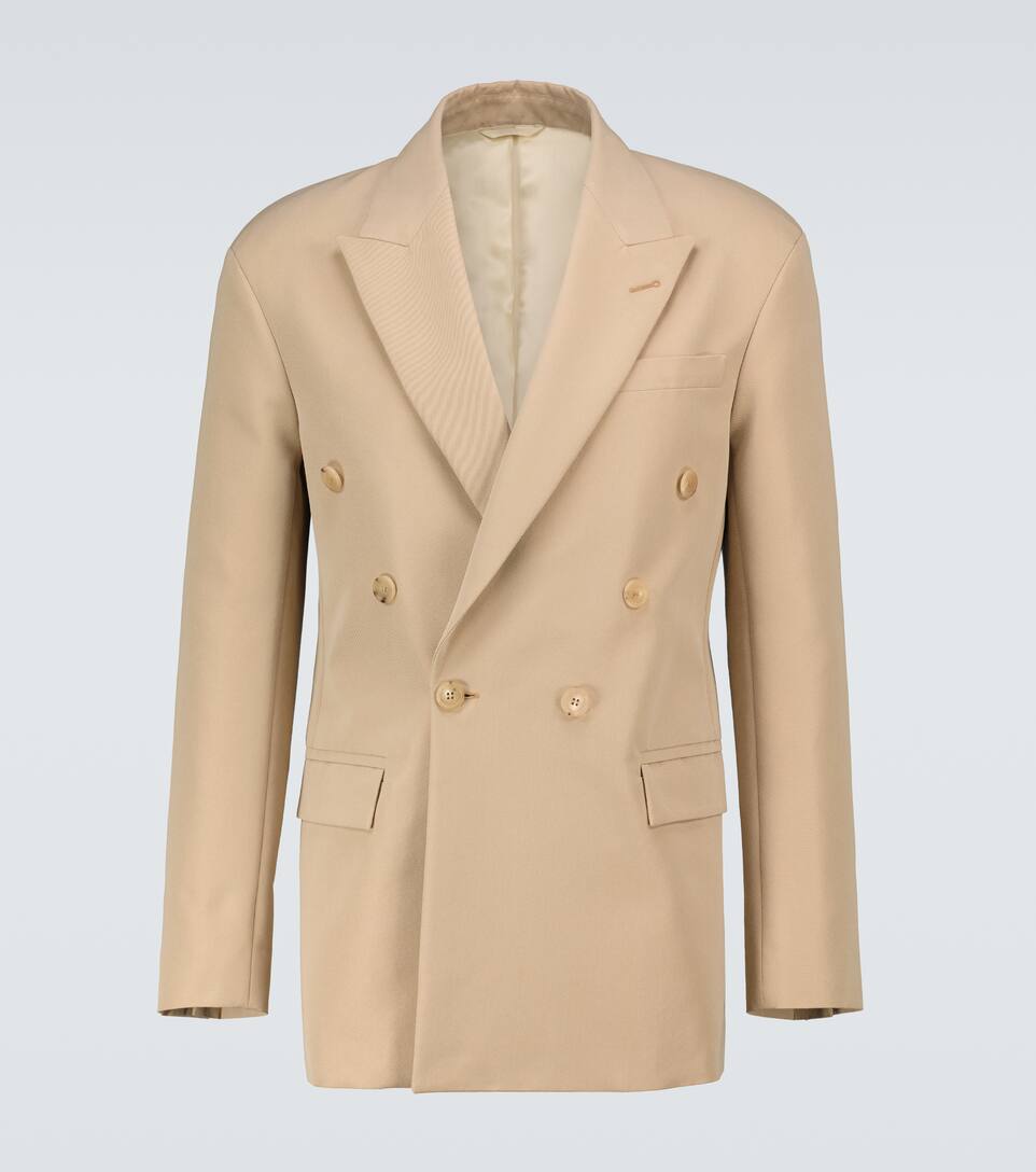 Tan double breasted blazer clearance