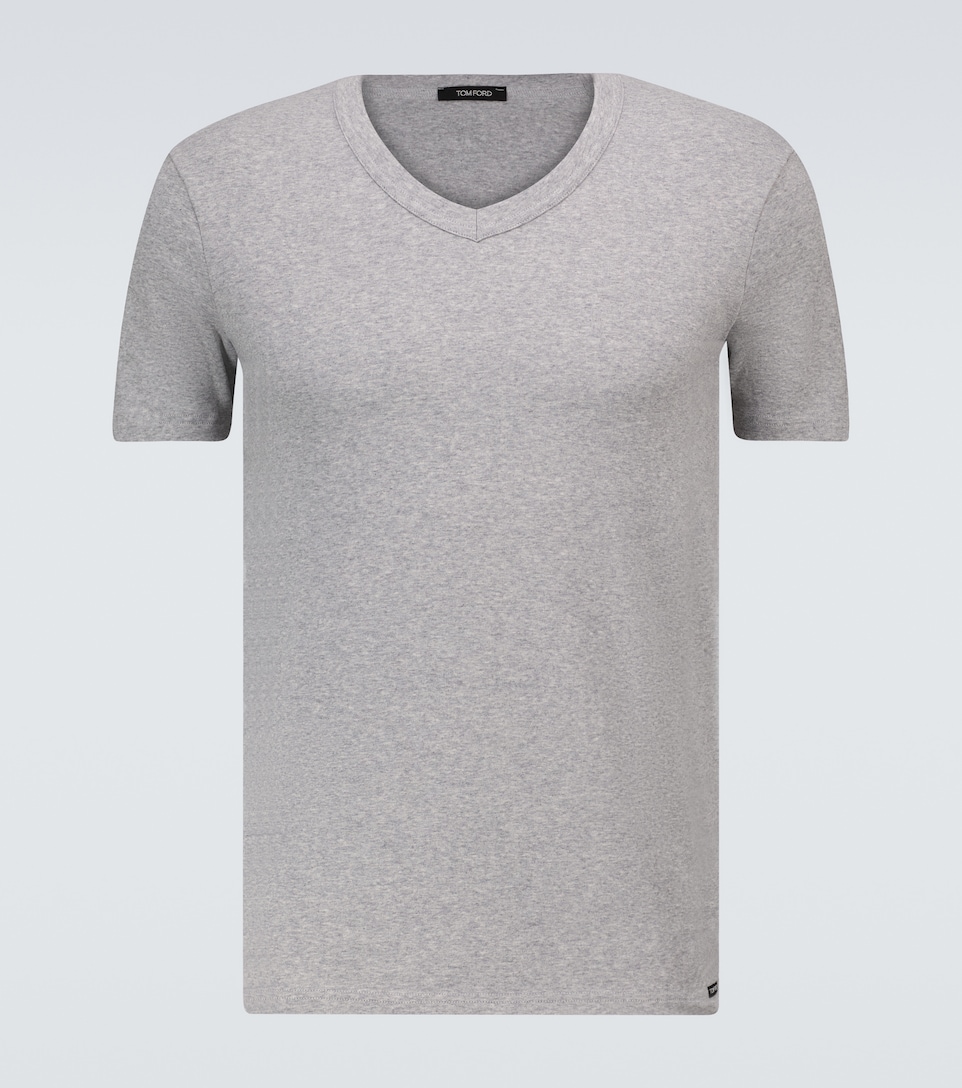 Tom Ford - Stretch-cotton V-neck T 
