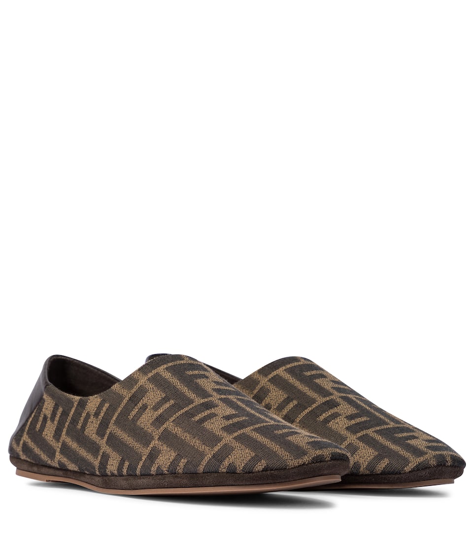 Fendi ff jacquard slippers clearance