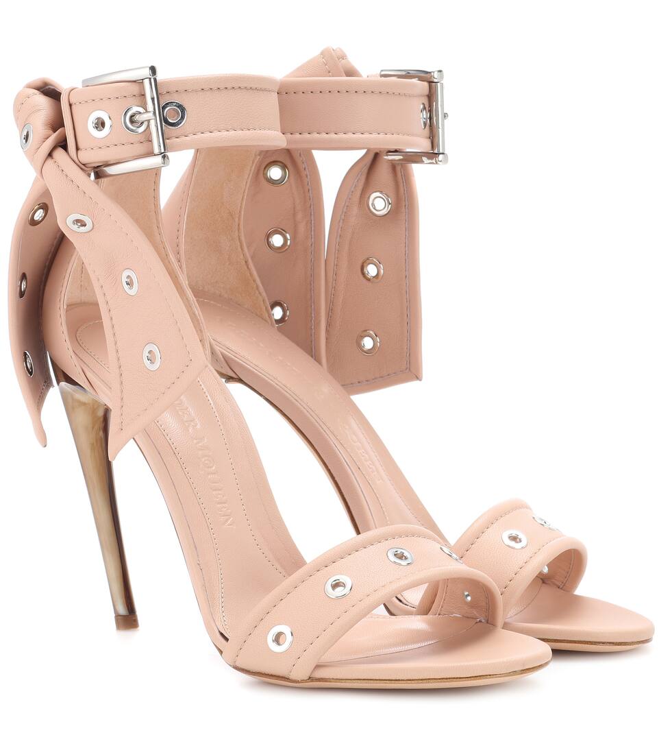 Click to view more detailed imagery on our partner's website Alexander Mcqueen Studded Leather Sandals In Pink