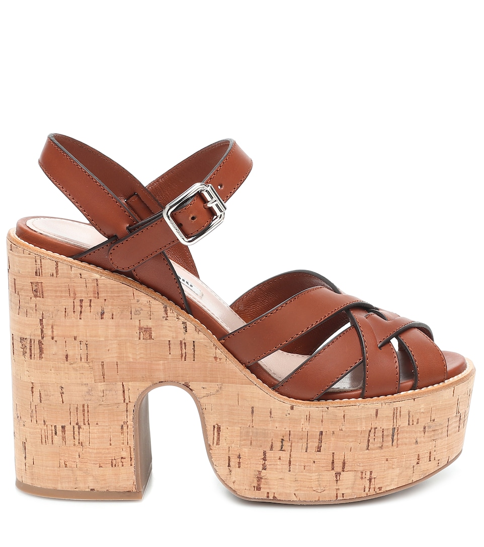 platform cork shoes