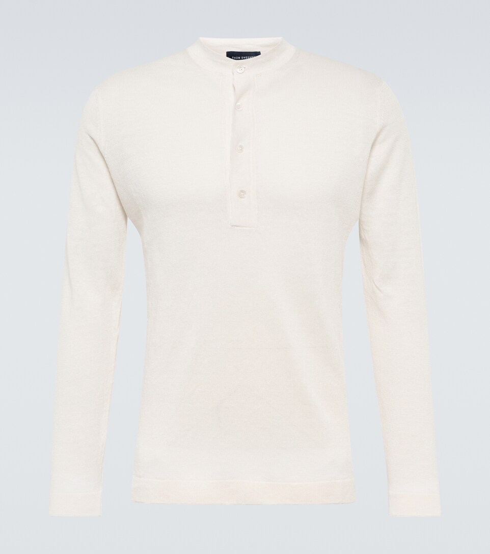 Thom Sweeney - Linen Henley shirt 