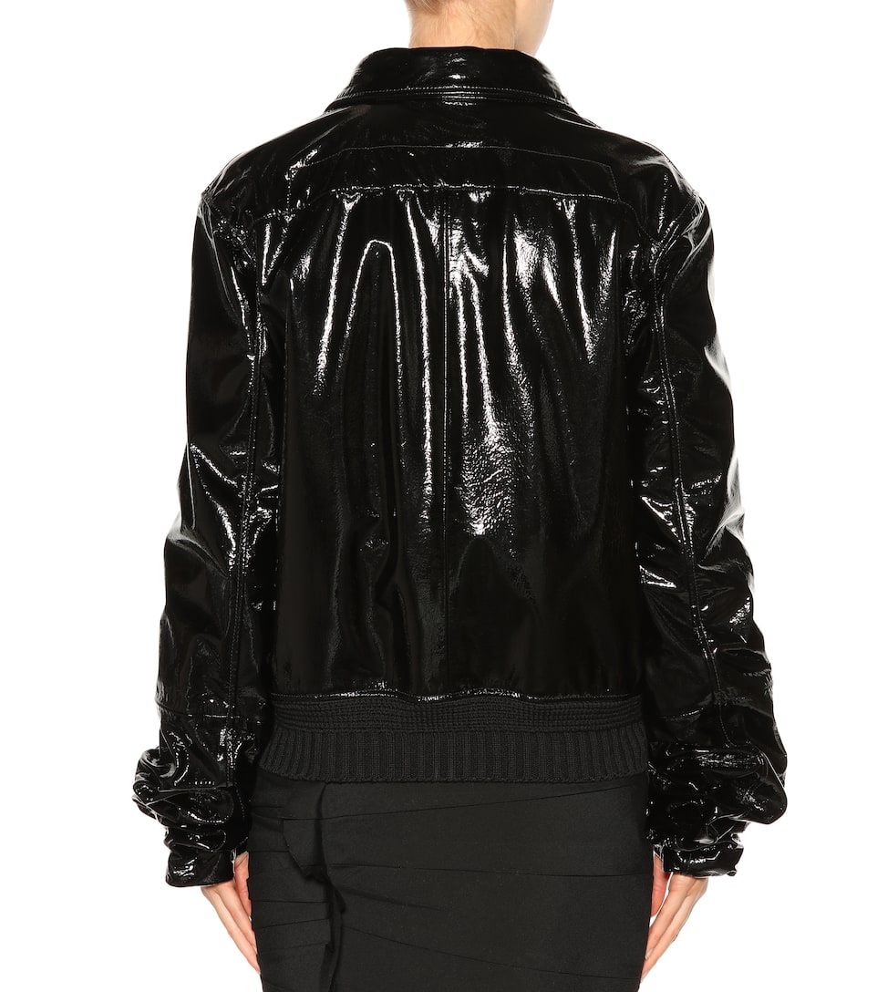 Saint Saint Lackleder Jacke Laurent Lackleder Aus Laurent Jacke Laurent Saint Aus gx1q6wwO