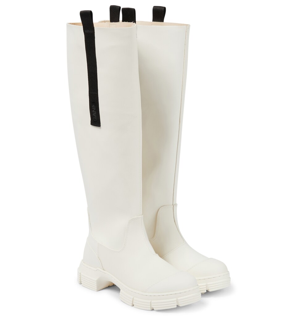 Ganni - Knee-high rubber boots | Mytheresa