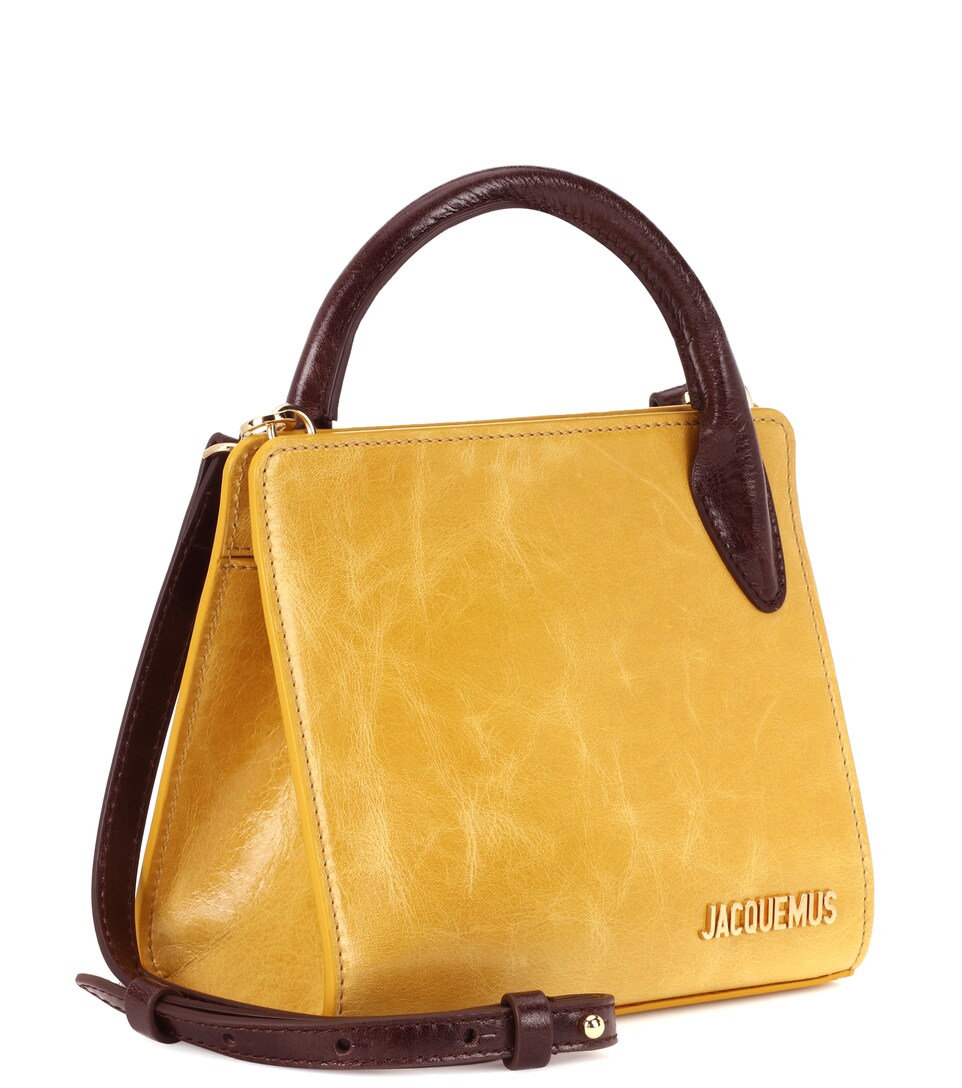 JACQUEMUS Le Sac Eivissa Leather Crossbody Bag, Yellow ...