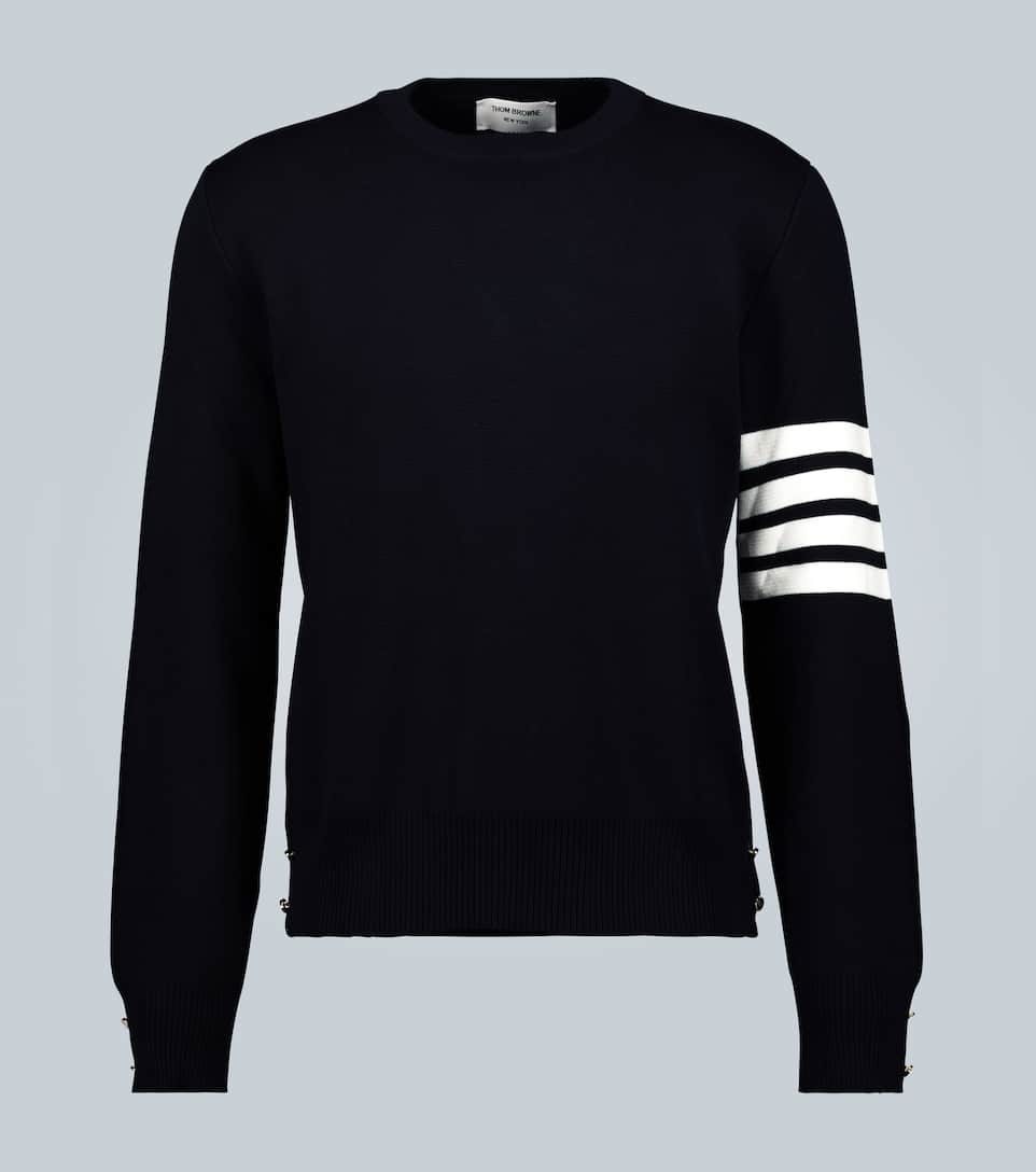 THOM BROWNE 4-BAR MILANO COTTON SWEATER,P00431792