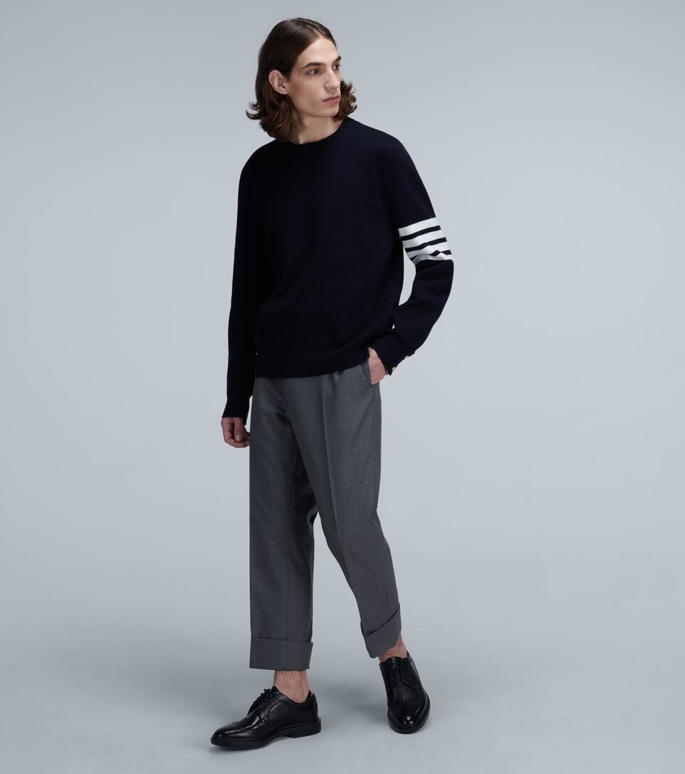 THOM BROWNE 4-BAR MILANO COTTON SWEATER,P00431792