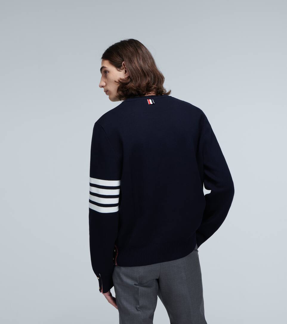 THOM BROWNE 4-BAR MILANO COTTON SWEATER,P00431792