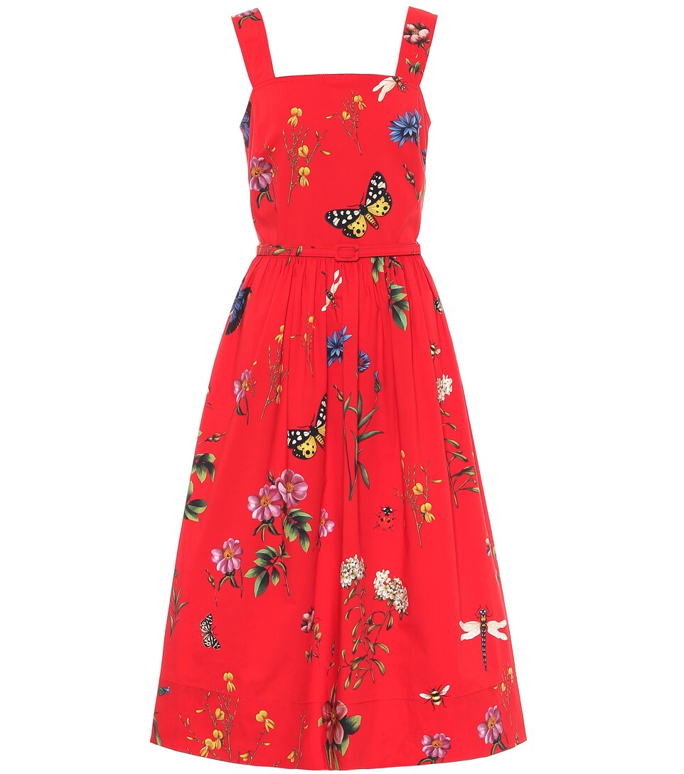 oscar de la renta red dress