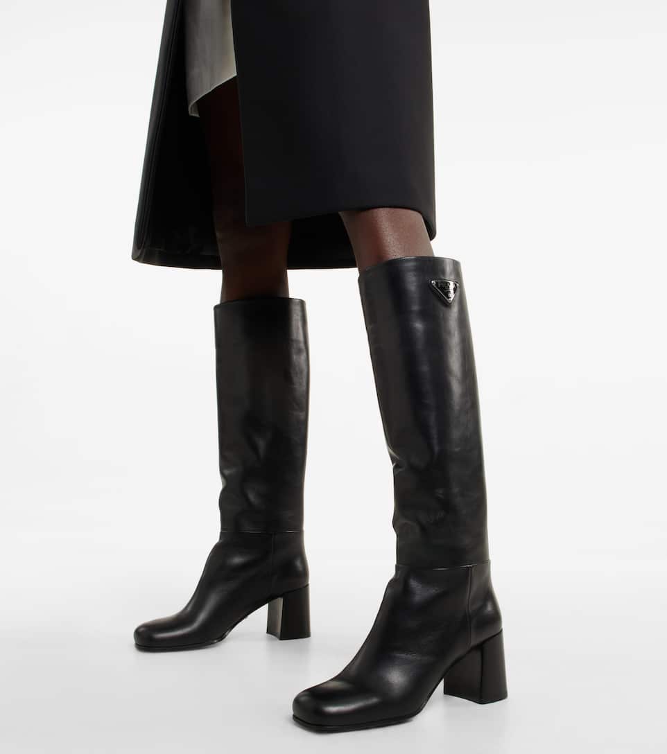 Prada Kneehigh leather boots Mytheresa