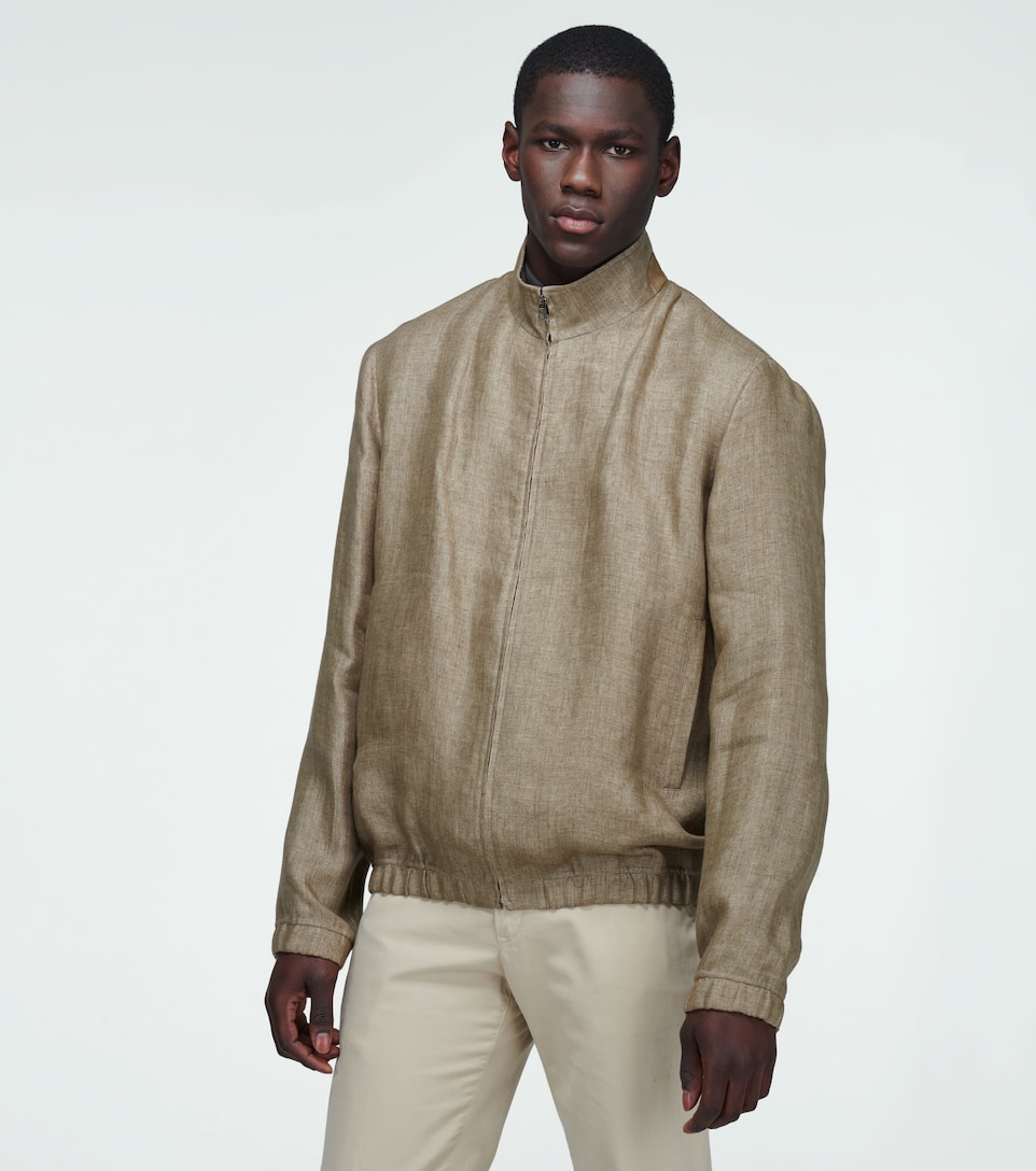 Loro Piana Linen bomber jacket Mytheresa