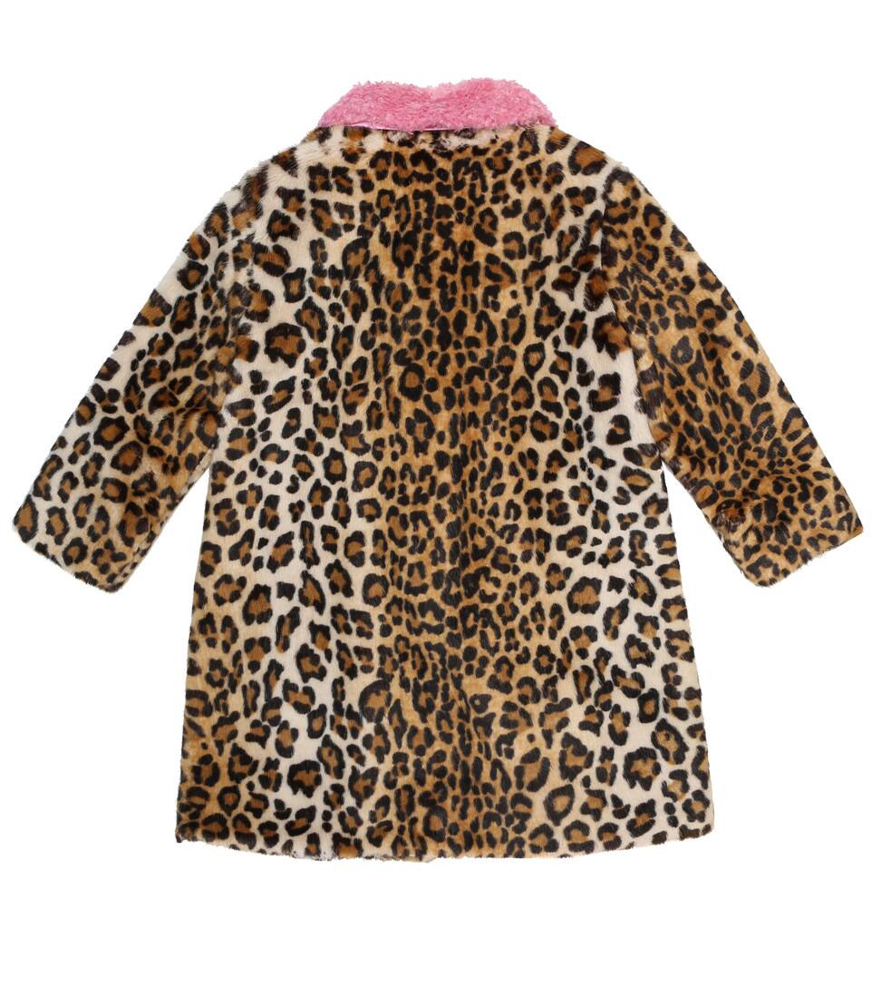 Mini Rodini Beige & Brown E.T. Faux Fur Coat Mini Rodini Beige & Brown E.T. Faux Fur Coat