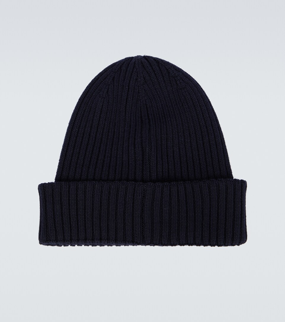Moncler - Wool ribbed beanie | Mytheresa