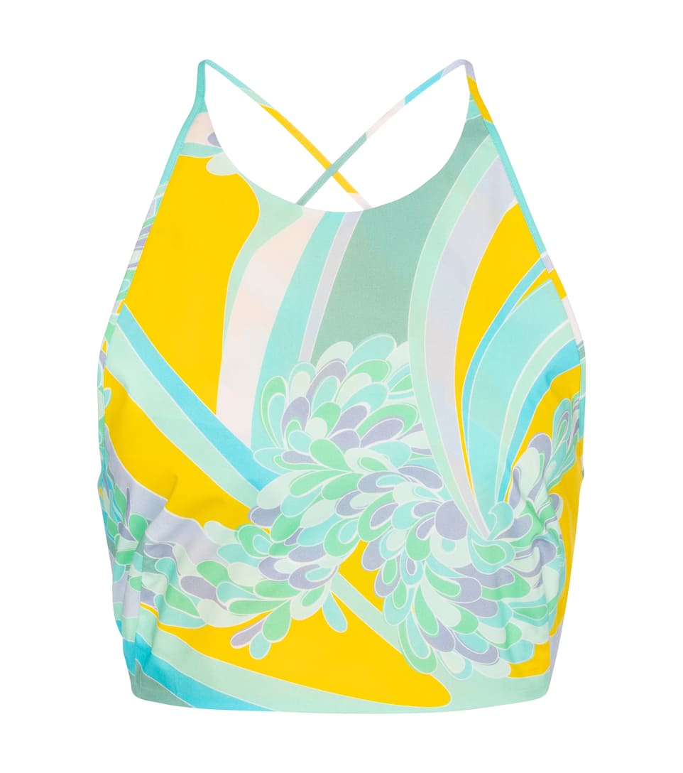 Printed cotton crop top