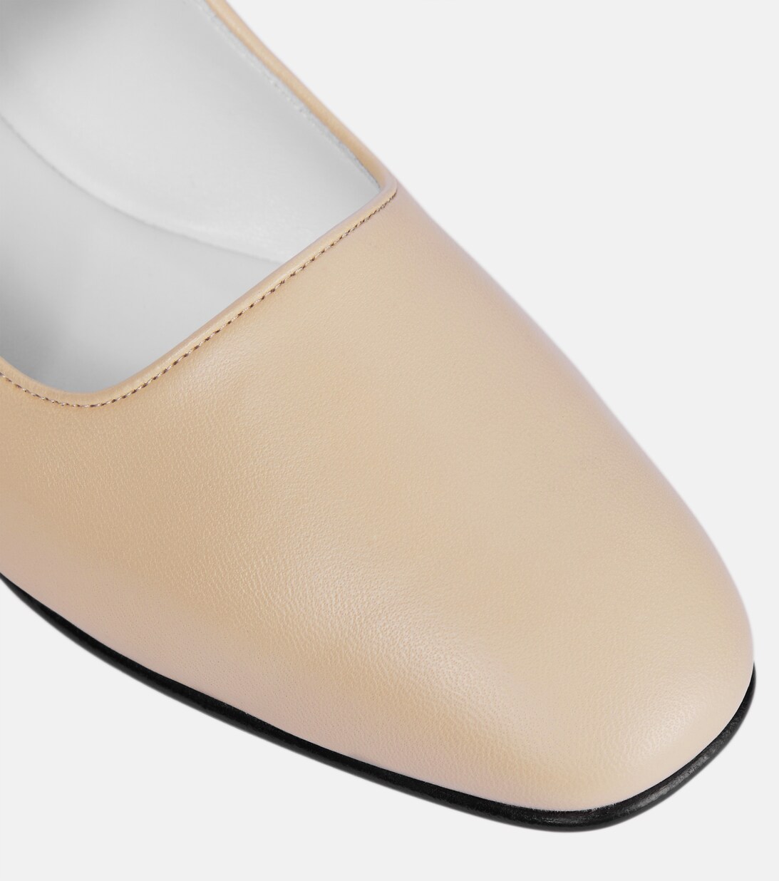Ava Leather Ballet Flats in White - The Row | Mytheresa