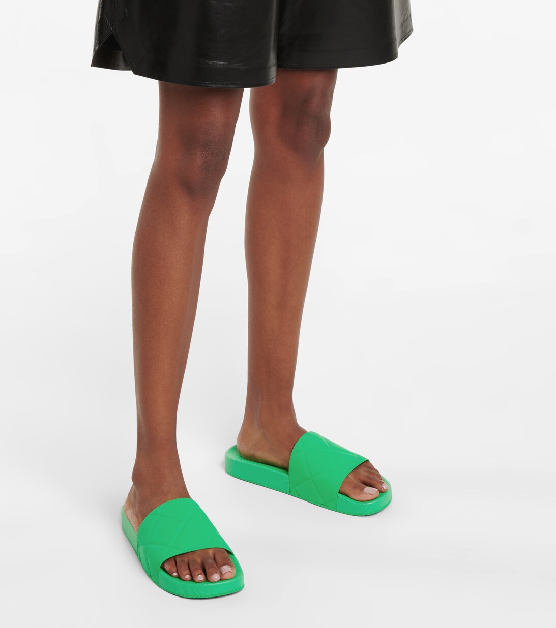 Slider Rubber Slides in Green - Bottega Veneta | Mytheresa