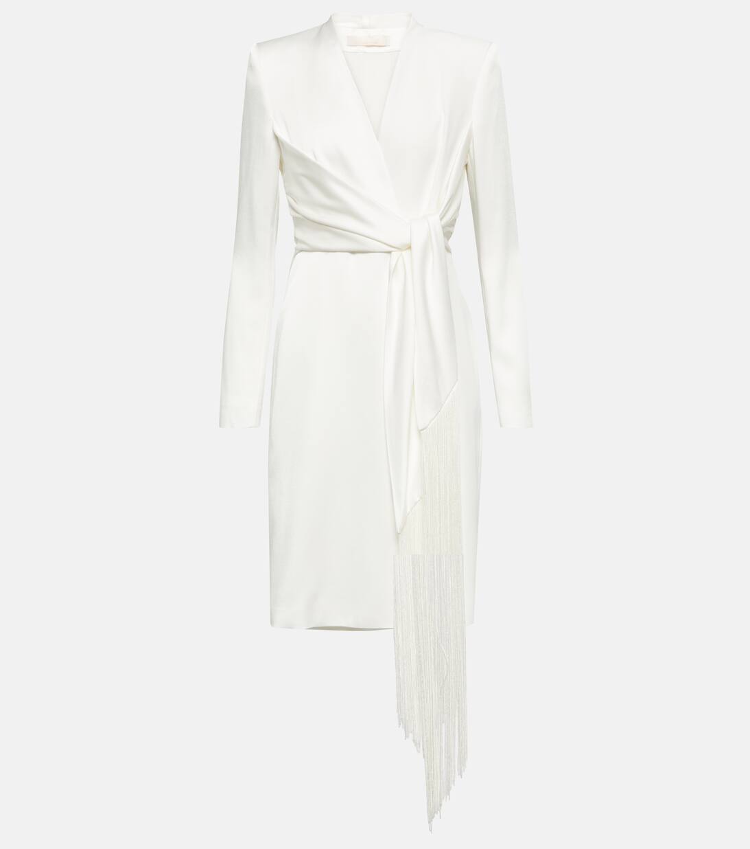Bridal Maura Satin Wrap Dress in White Max Mara Mytheresa