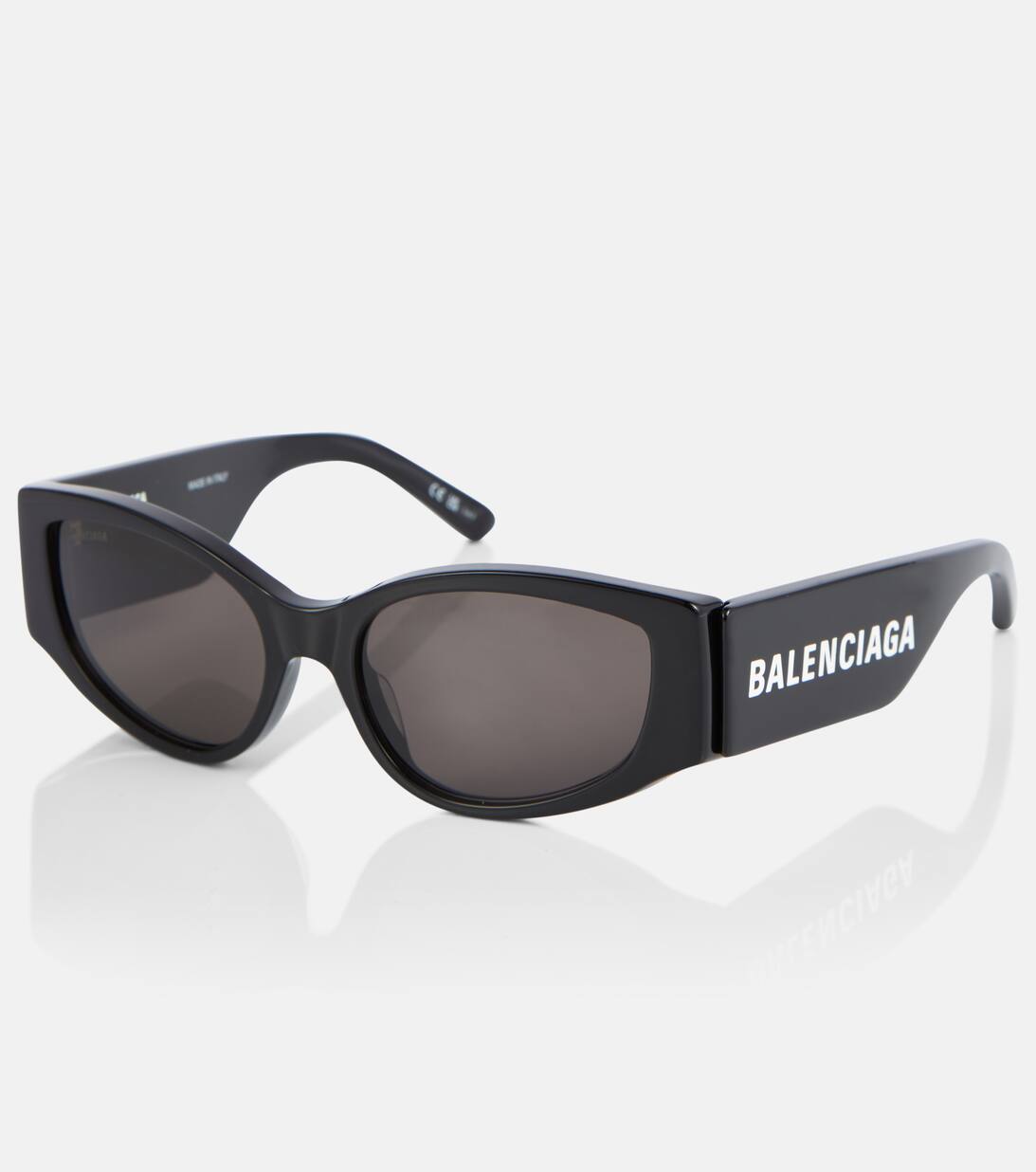 Oval Sunglasses in Black Balenciaga Mytheresa
