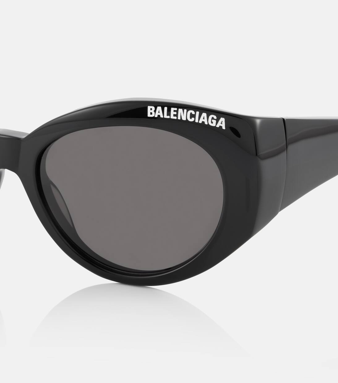 Classic Oval Sunglasses in Black Balenciaga Mytheresa