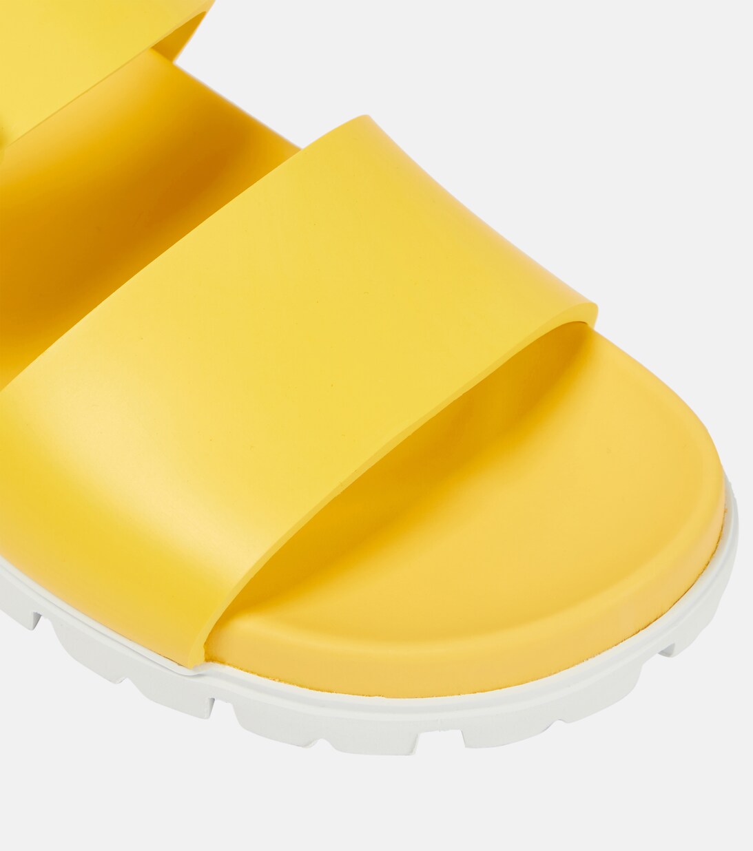Rubber Sandals in Yellow - Prada | Mytheresa
