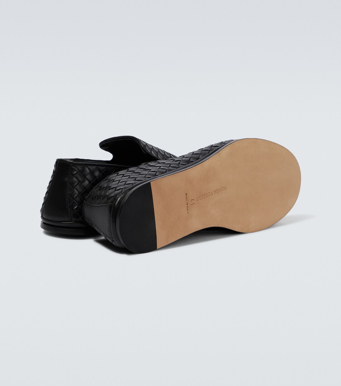 BOTTEGA VENETA 26S LOAFERS IN WHITE INTRECCIATO CALFSKIN