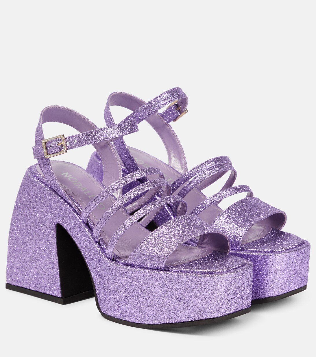 Bulla Chibi Glitter Platform Sandals in Purple - Nodaleto | Mytheresa