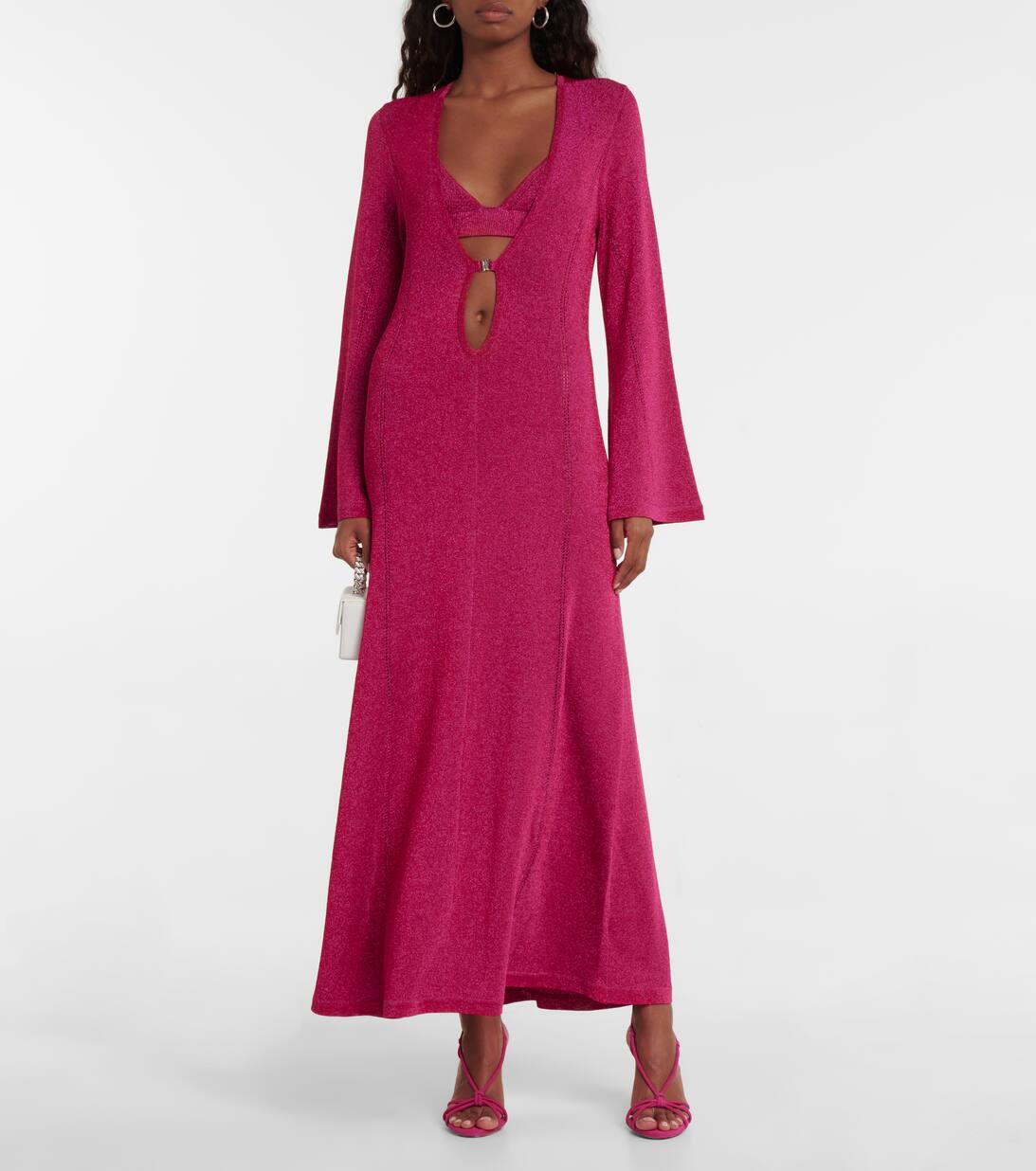 Metallic Knit Maxi Dress in Pink Dodo Bar Or Mytheresa