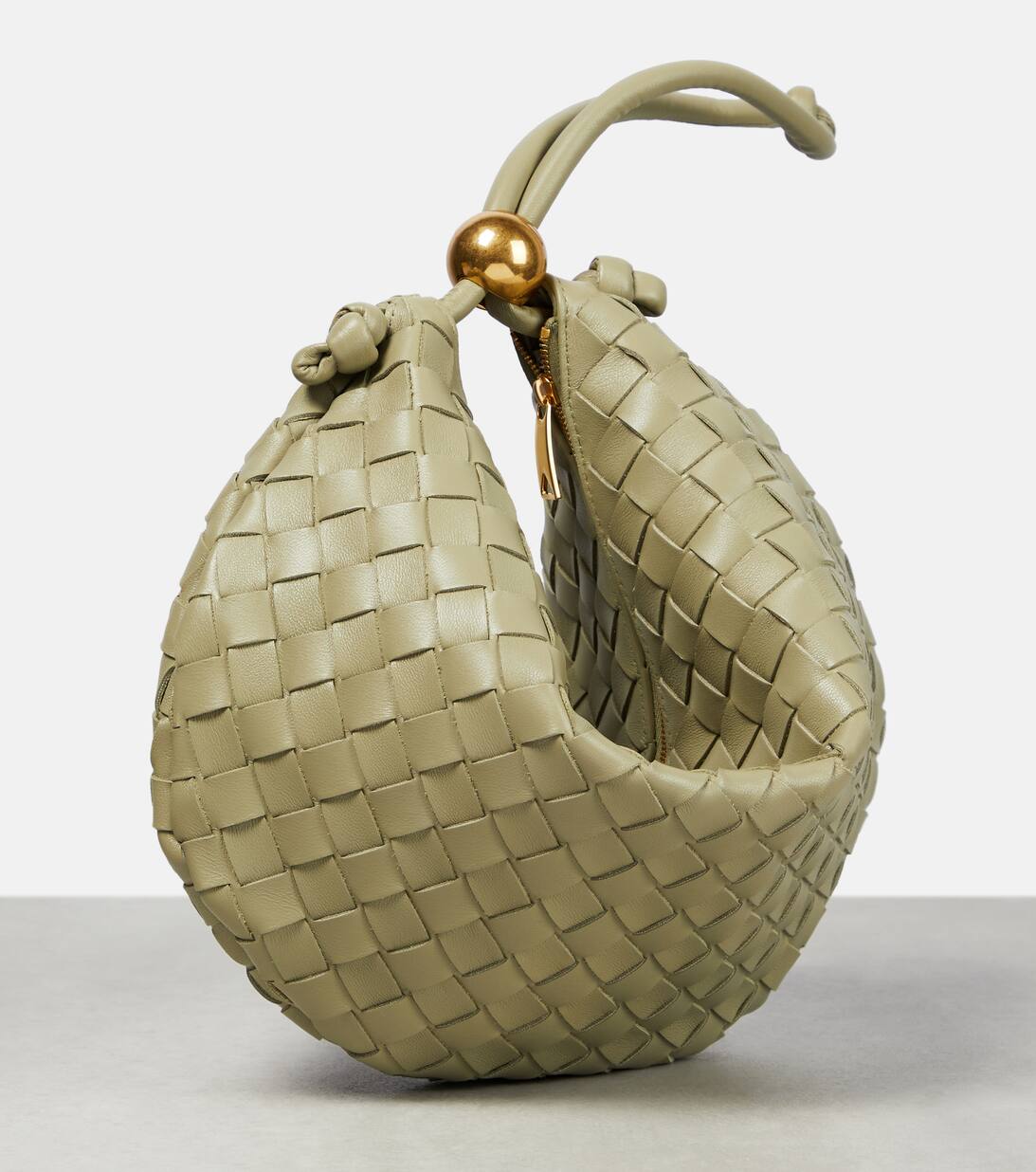 Turn Medium Leather Pouch in Neutrals Bottega Mytheresa