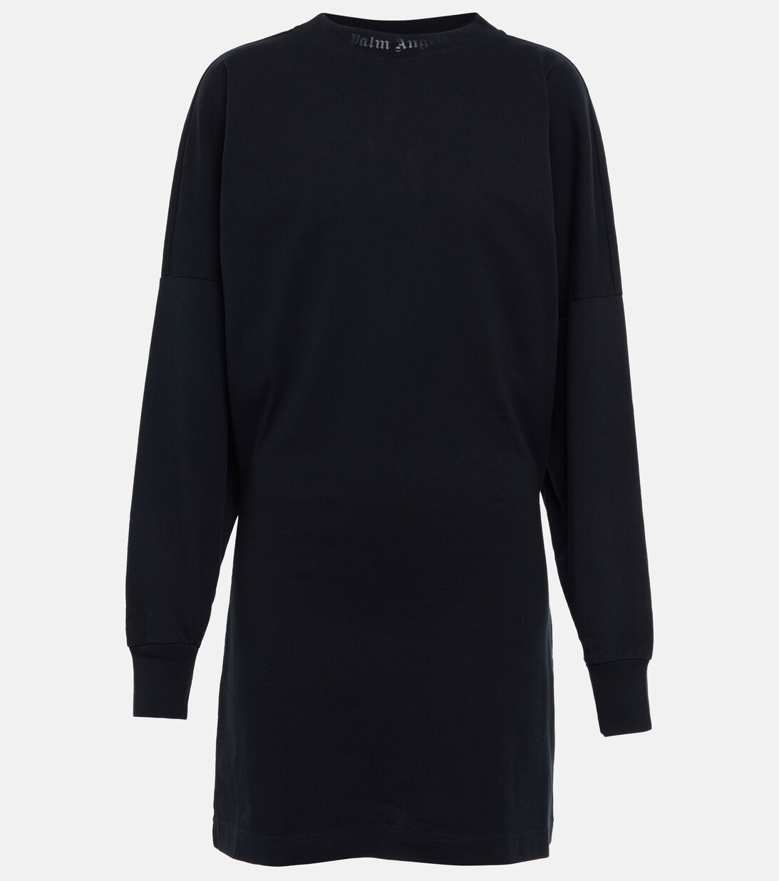Cotton Sweatshirt Dress in Black - Palm Angels | Mytheresa