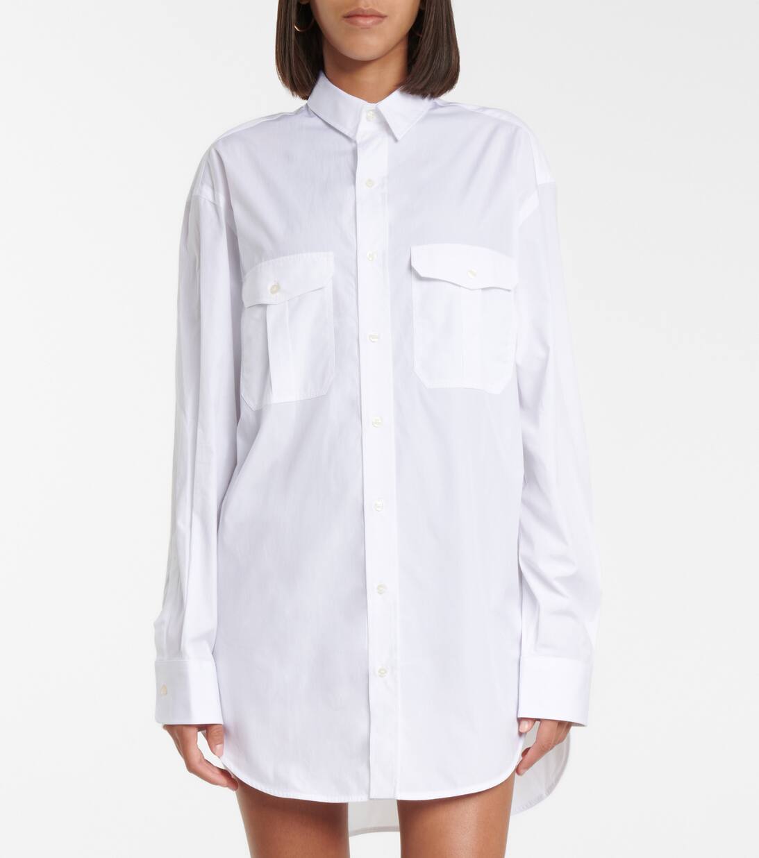 화이트 코튼 포플린 셔츠 드레스 Wardrobe NYC Mytheresa