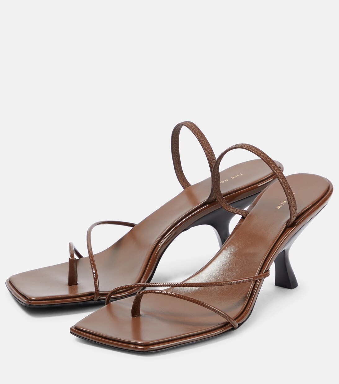 Rai Leather Sandals in Brown - The Row | Mytheresa