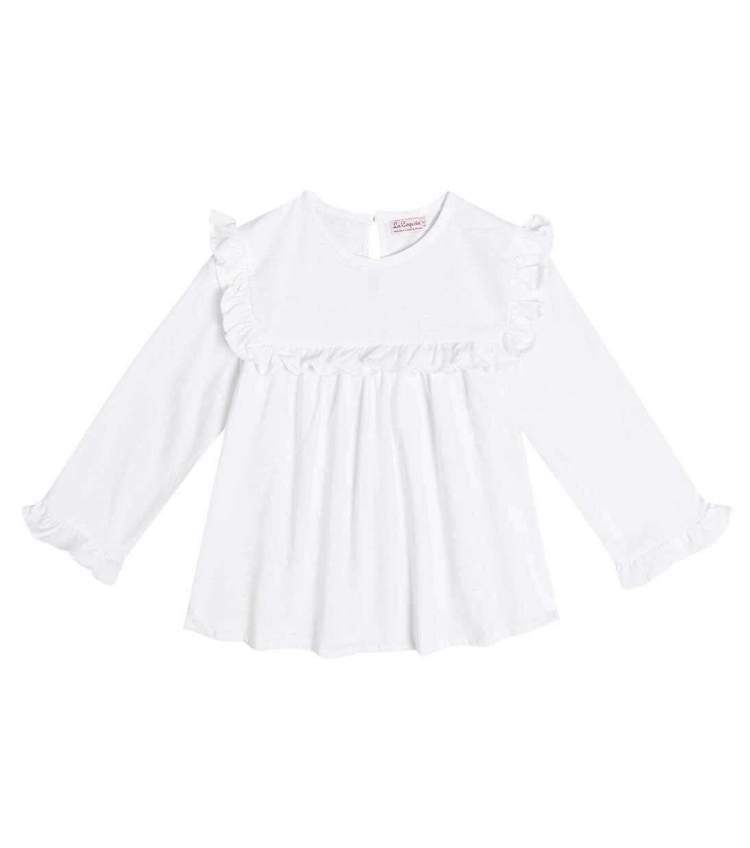 Lucia Cotton Top in White La Coqueta Mytheresa