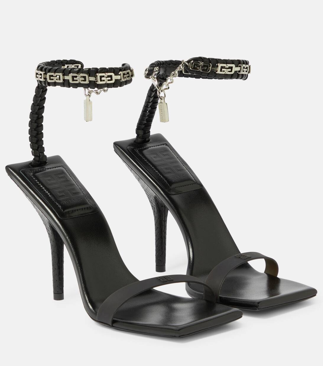 Embellished Leather Sandals in Black Givenchy Mytheresa