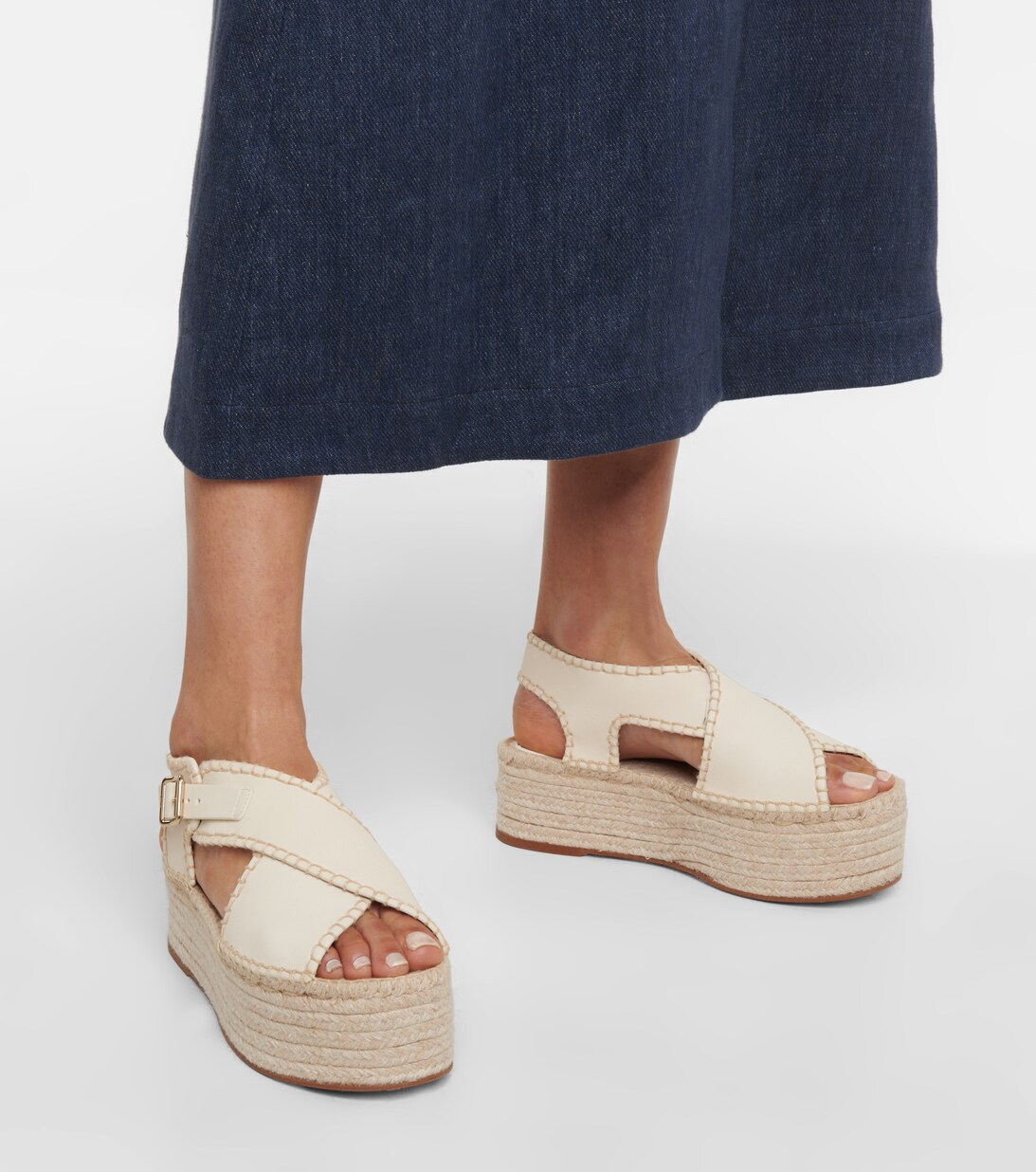 Lucinda Platform Espadrilles in White - Chloe | Mytheresa