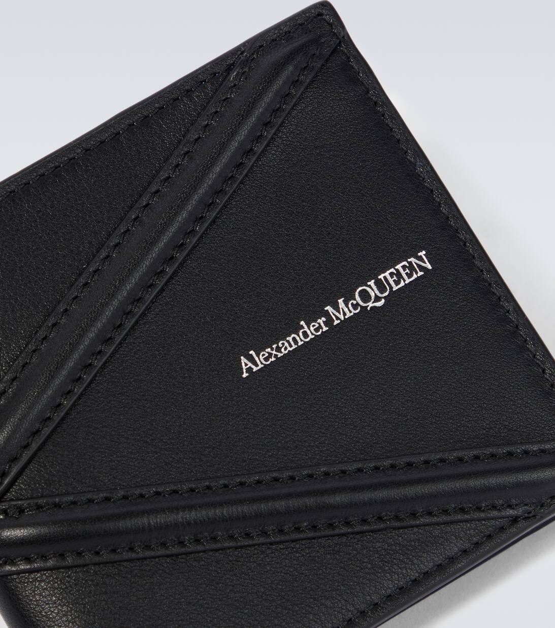 Bifold Leather Wallet in Black Alexander Mc Queen Mytheresa