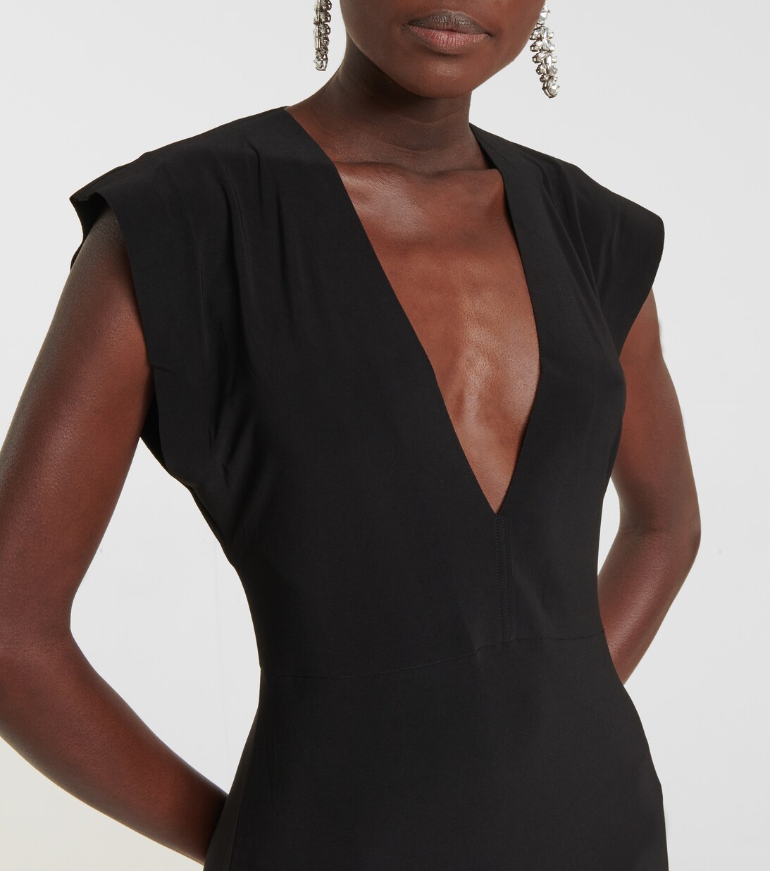 V Neck Maxi Gown in Black - Norma Kamali | Mytheresa