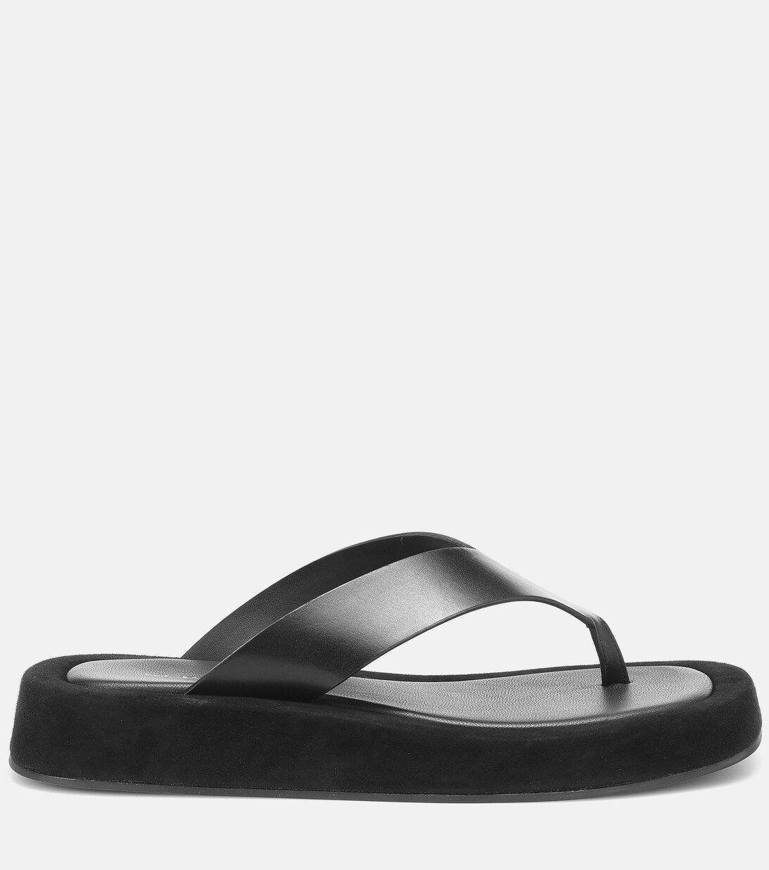 Ginza Leather And Suede Sandals in Black - The Row | Mytheresa