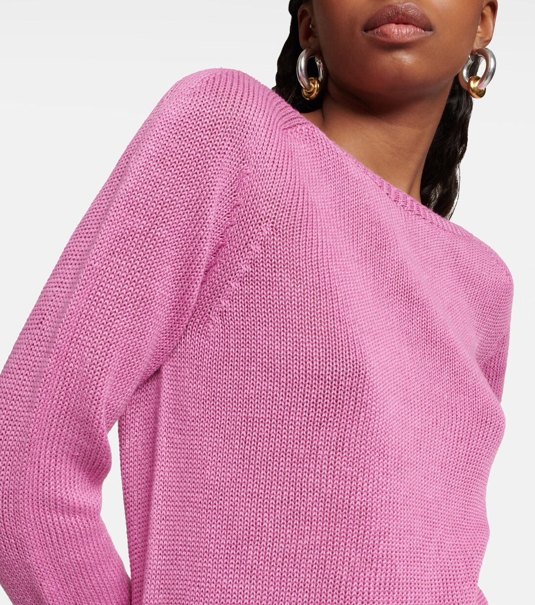 Giolino Linen Sweater in Purple - S Max Mara | Mytheresa