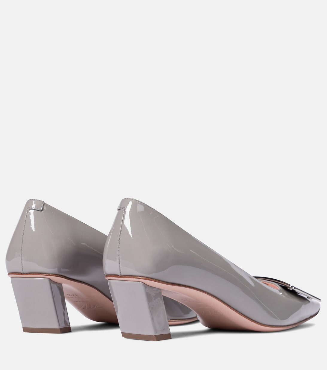 Belle Vivier 45 Patent Leather Pumps in Grey - Roger Vivier | Mytheresa